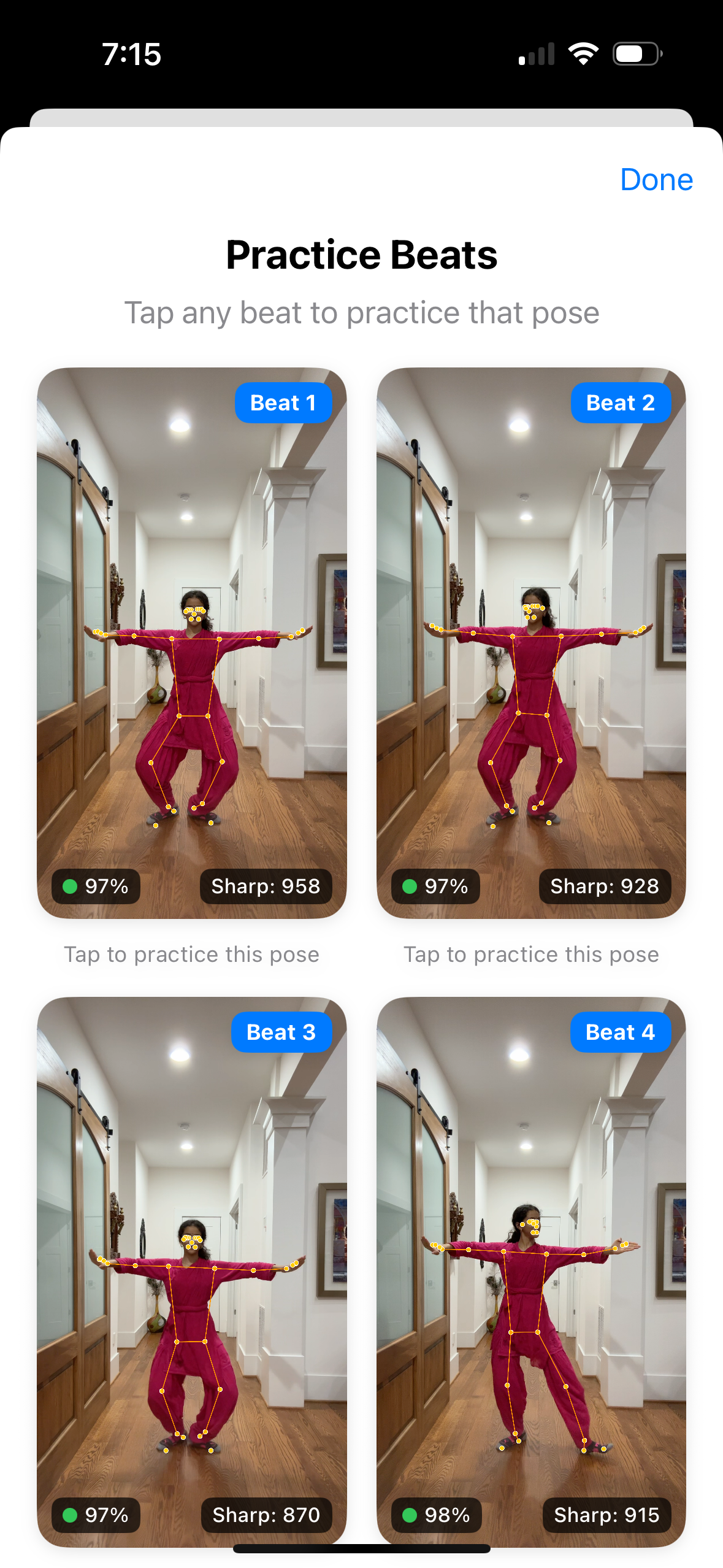 Dalea App - Practice View